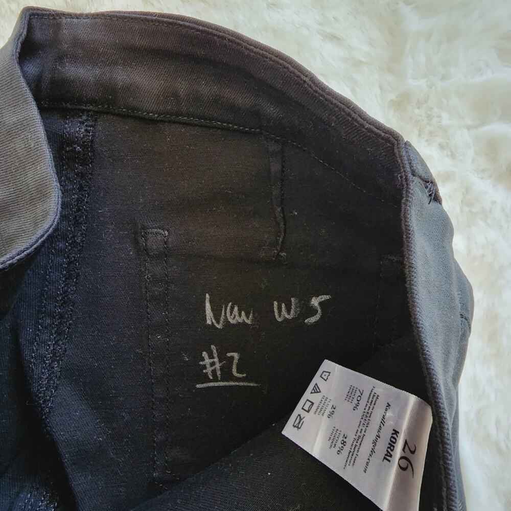 Koral Los Angeles Gunmetal Coated Skinny Legging Jean Metallic Size 26 Grey - Picture 10 of 10